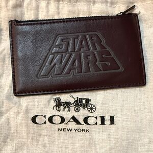 Coach x Star Wars Dark Brown Leather card Holder